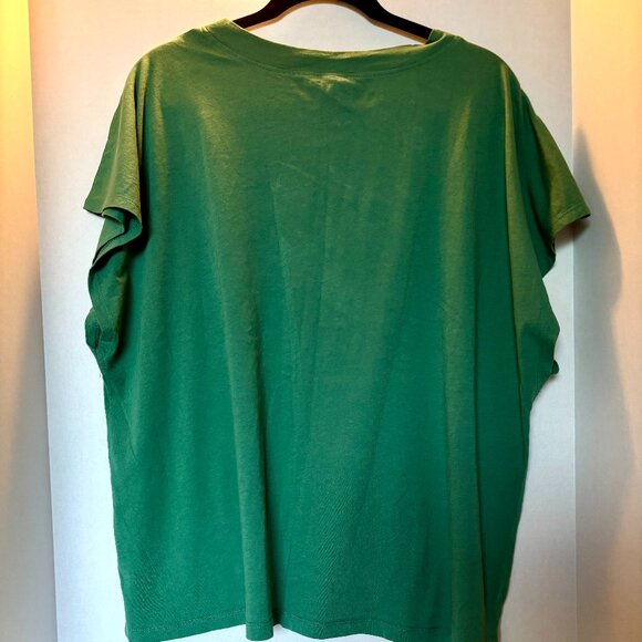 Size 2x Teee Shirt, green sleeveless - Picture 3 of 3